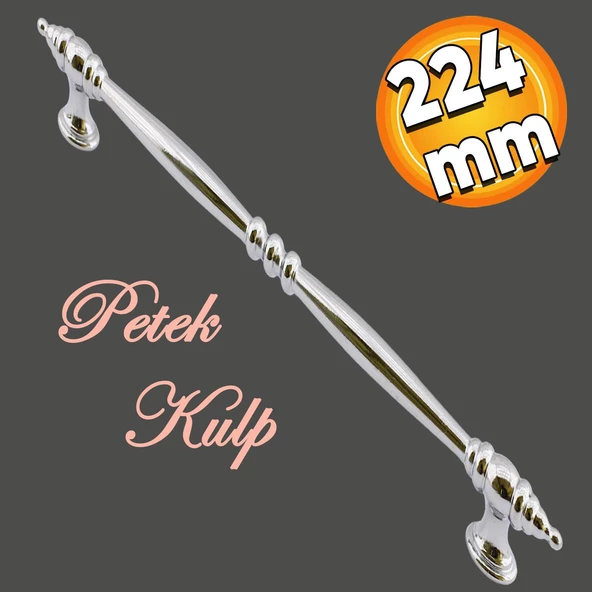 Petek Mobilya Mutfak Dolabı Çekmece Dolap Kapak Kulpu Düz Metal Kulbu Kulp Kulpu 224 Mm Krom ürün görseli 1