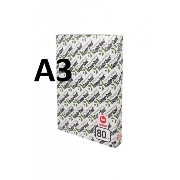 Copier Bond A3 Fotokopi Kağıdı 80gr 5 Paket (1 Koli) 2500 Sayfa ürün görseli 1