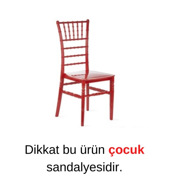 Sağlam Plastik Mandella Trend Çocuk Sandalyesi Kırmızı ürün görseli 1