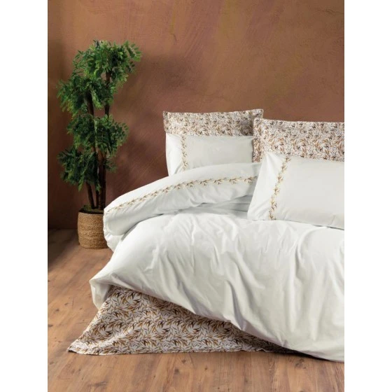 Cotton Box Majestic Seri Çift Kişilik Nevresim Takımı Polite Tarçın ürün görseli 1