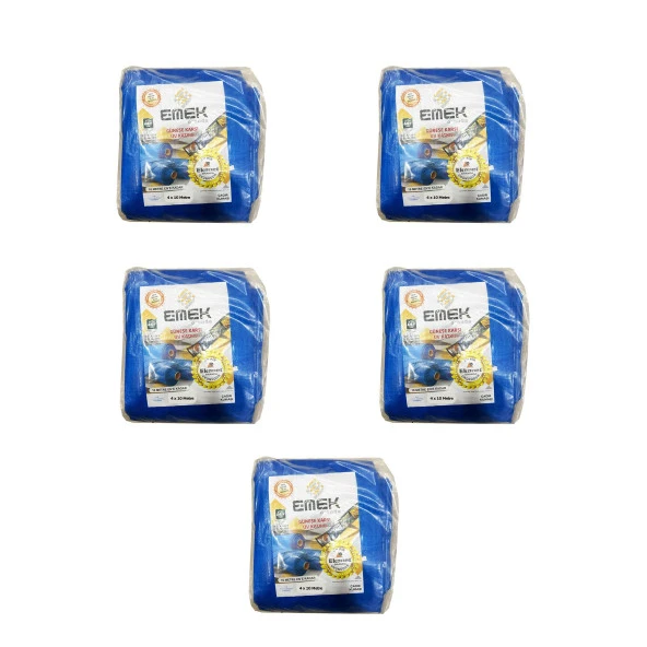 Emek Çadır Kumaşı Branda Tente UV Güneşlik Gölgelik Koruma Yağmur Su Geçirmez - 4x10 Metre - 5 Paket ürün görseli 1