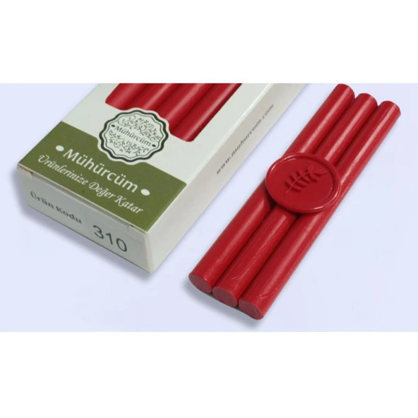 Mühür Mumu Çubuk 11mmx120mm 10 lu Paket Model: 310 AL BAYRAK KIRMIZI ürün görseli 1