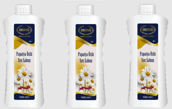 PAPATYA ÖZLÜ SIVI EL SABUNU 1000 ML 3 LÜ SET ürün görseli 1