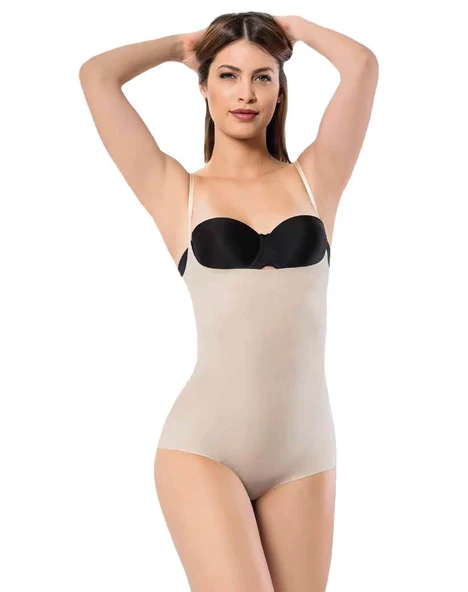 Form Angel 2021 Bayan Lazer Kesim Askılı Göğüs Altı Body Korse ürün görseli 1