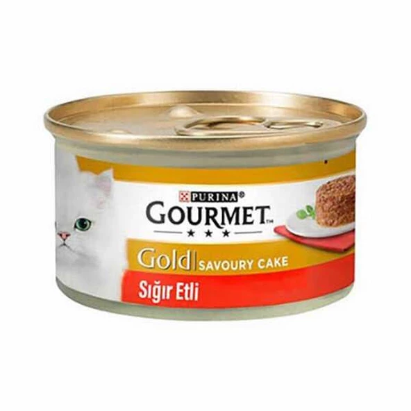 Gourmet Gold Cake Sığır Etli Yetişkin Kedi Konservesi 85 gr x 24 Adet ürün görseli 1