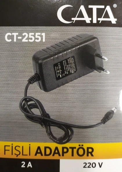 Cata 12 Volt 2 Amper Fişli Adaptör Ct-2551 ürün görseli 1