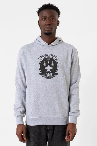 Top Gun Maverick Fighter Town Grimelanj Erkek Kapşonlu 3ip Sweatshirt ürün görseli 1