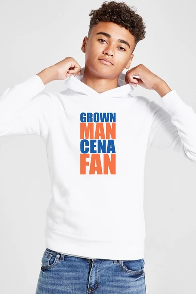 Wwe Grown Man Cena Fan Beyaz Çocuk 3ip Kapşonlu  Sweatshirt ürün görseli 1