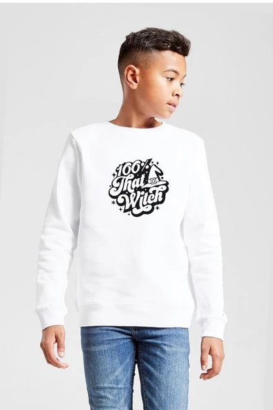 100 Per Cent That Witch Beyaz Çocuk 2ip Sweatshirt ürün görseli 1