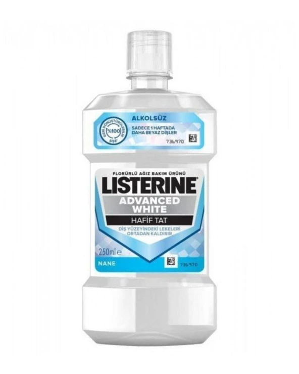 Listerine Advanced White Hafif Tat 250 Ml ürün görseli 1