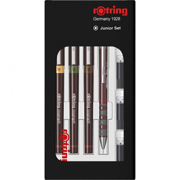 Rotring isograph Rapido Kalem Seti Junior 0.2-0.3-0.5 +0.5 Tikky ürün görseli 1