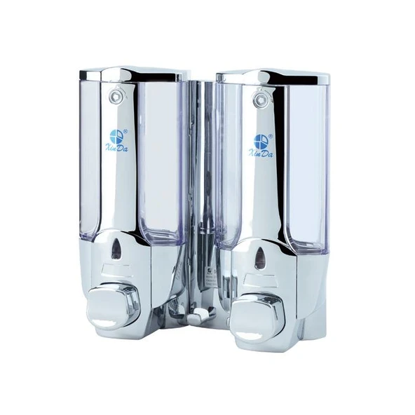Xinda ZYQ138SK Sıvı Sabun ve Şampuan Dispenseri 2' li Krom 380 ml ürün görseli 1