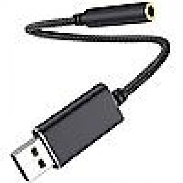 Kulaklık ses adaptörü USB 3.5mm USB AUX Adaptörü PC, Dizüstü PC, PS4, Windows, Mac, Linux KINAPTR ürün görseli 1