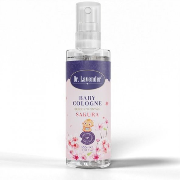 Gallipoli Lavender Doğal Bitkisel Sakura Çiçeği Bebek Kolonyası 100 ml ürün görseli 1