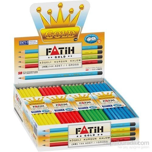 Fatih Gold Mercanlı Kurşun Kalem Asorti 12'li ürün görseli 1