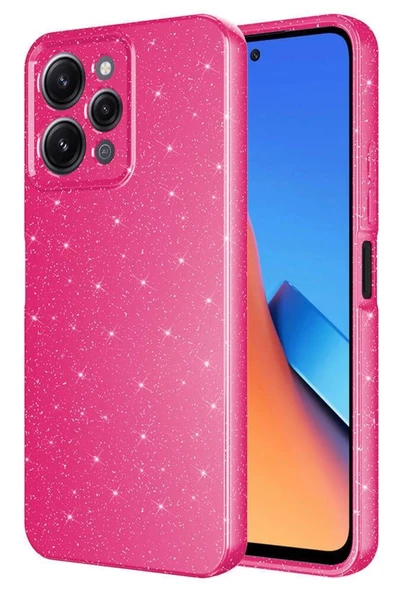 Redmi 12 Kılıf Kamera Korumalı Simli Parıltılı Lüks Silikon ürün görseli 1