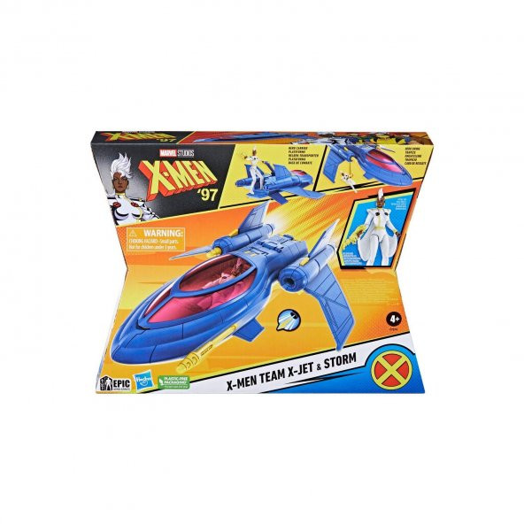 Marvel X-Men 97 Epic Hero Series X-Jet Vehicle and Storm Action Figure ürün görseli 1