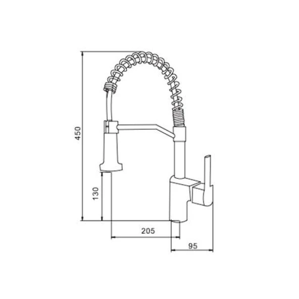 Fleko Spiralli Krom Mutfak Eviye Bataryası KS10S01 - Resim 2