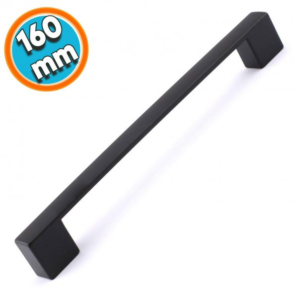 Mutfak Kulpu Çekmece Dolap Kapak Kulbu Metal Kulp Mobilya Siyah 160 mm Dolabı Kulpları ürün görseli 1