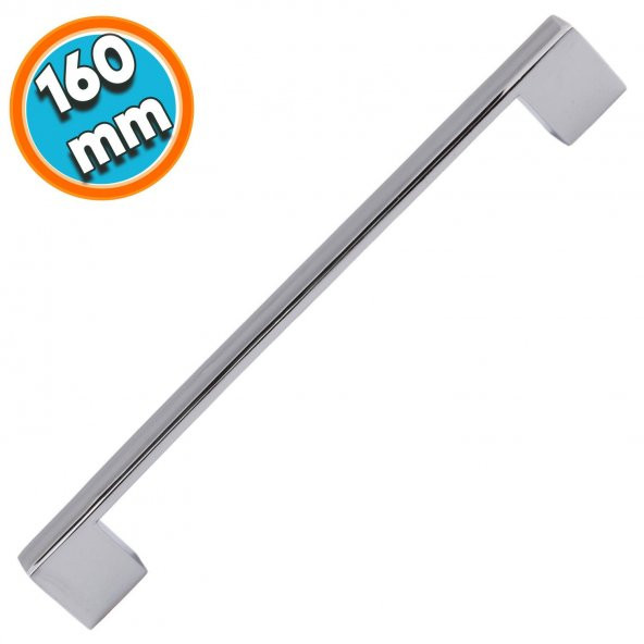 Mutfak Kulpu Çekmece Dolap Kapak Kulbu Metal Kulp Mobilya Krom Renk 160 mm Dolabı Kulpları ürün görseli 1