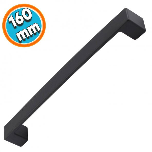 Mutfak Kulpu Çekmece Dolap Kapak Kulbu Metal Kulp Mobilya Siyah 160 mm Dolabı Kulpları ürün görseli 1
