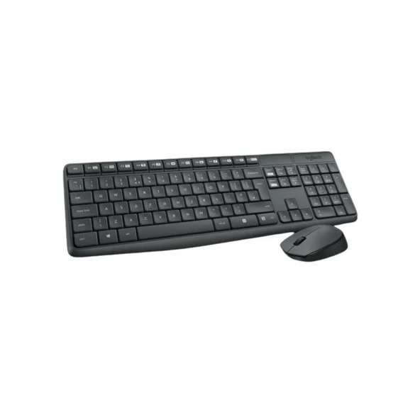 Logitech MK235 Kablosuz Klavye-Mouse Set Gri - Resim 3