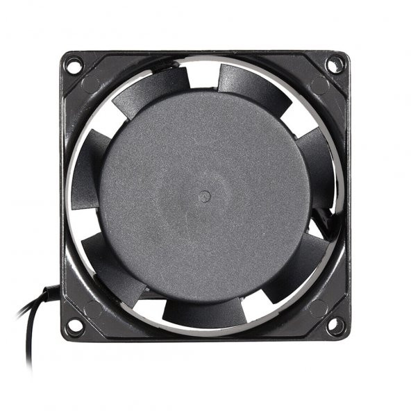 Powermaster PM-21379 90X90x25mm 9X9 Metal Kasa Plastik Pervane AC220 Volt Fan ürün görseli 1