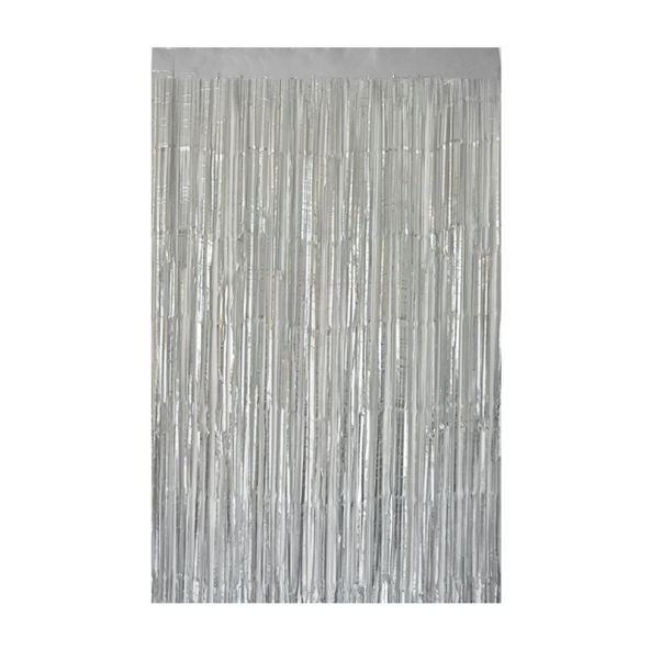 Mat Gümüş Pearlize Asmal Fon Süsü 100x200 cm ürün görseli 1