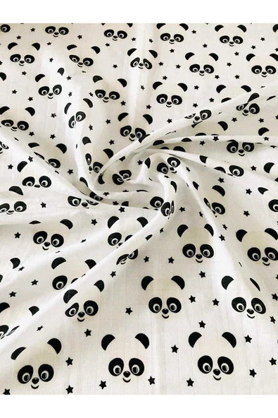 Panda 110x110 Çok Amaçlı Müslin Örtü - Resim 2