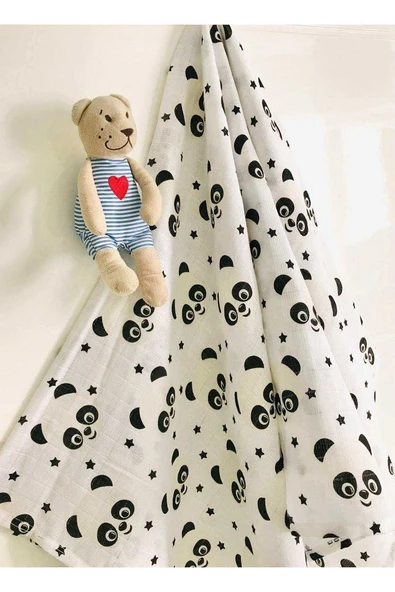Panda  Çok Amaçlı Müslin Örtü ürün görseli 1