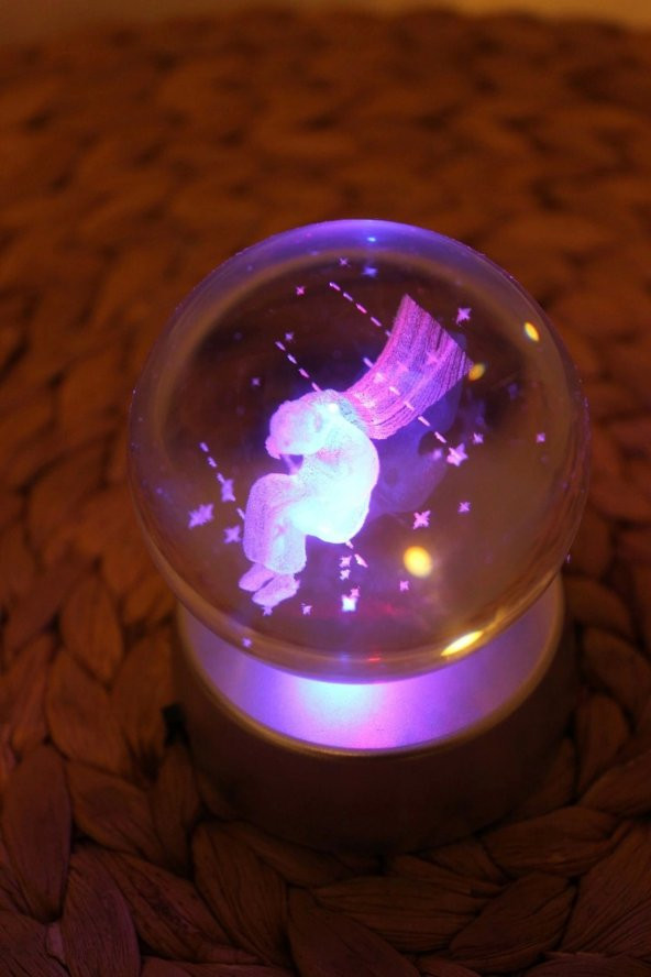 3D Led Işık Cam Küre Pilli Çocuk ürün görseli 1