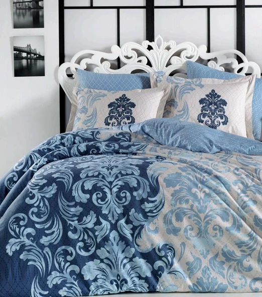 Hobby Çift Kişilik Poplin Nevresim Mirella Royal ürün görseli 1