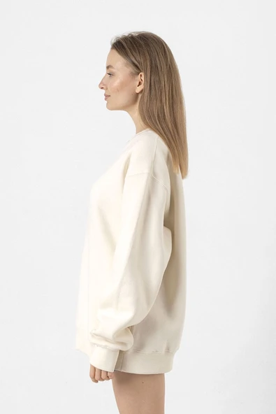 Ahsoka Tano Minimal Ekru Kadın 2ip Sweatshirt - Resim 5