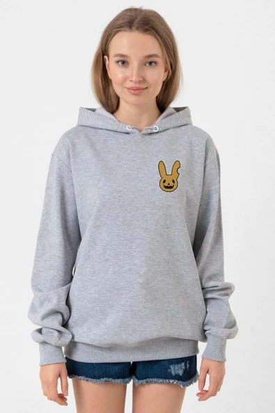 Bad Bunny Halloween Grimelanj Kadın 3ip Kapşonlu Sweatshirt ürün görseli 1