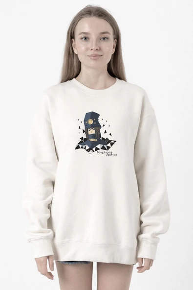 Boogiepop Phantom Yin Yang Beyaz Kadın 2ip Sweatshirt ürün görseli 1