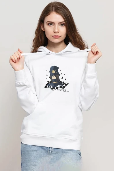 Boogiepop Phantom Yin Yang Beyaz Kadın 3ip Kapşonlu Sweatshirt ürün görseli 1