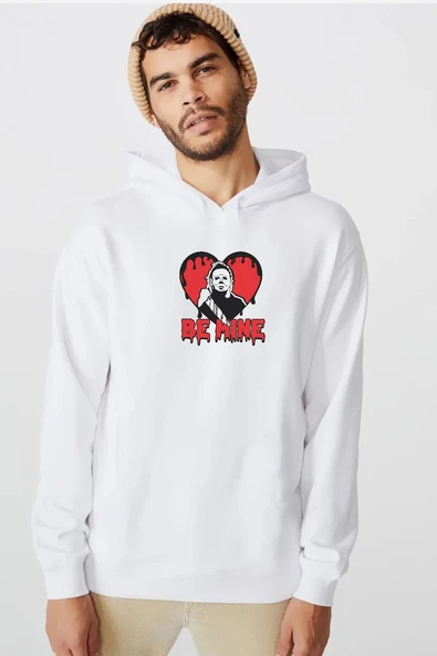 Be Mine Michael Myer Beyaz Erkek 3ip Kapşonlu  Sweatshirt ürün görseli 1