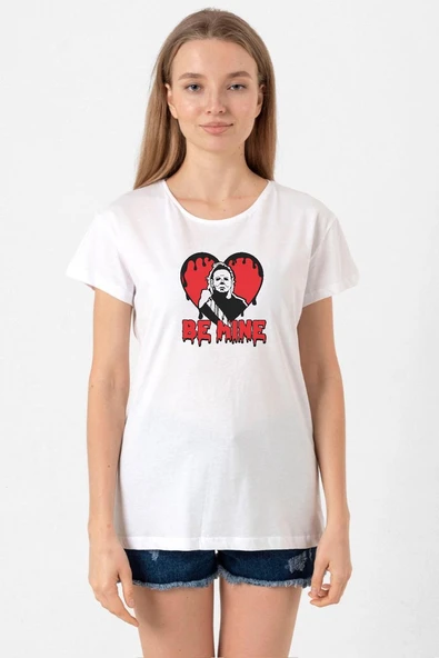 Be Mine Michael Myer Beyaz Kadın Bisikletyaka Tshirt ürün görseli 1