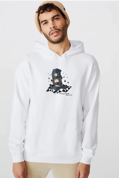 Boogiepop Phantom Yin Yang Beyaz Erkek 3ip Kapşonlu  Sweatshirt ürün görseli 1