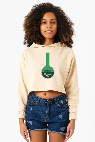 Breaking Bad Merch Bej Kadın Crop Kapşonlu ürün görseli 1