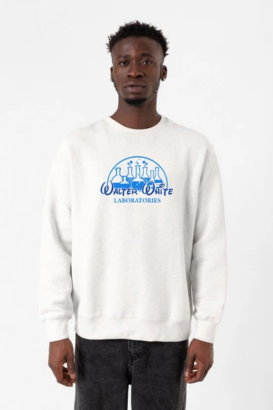 Breaking Bad Walter White Laboratories Beyaz Erkek 2ip Sweatshirt ürün görseli 1