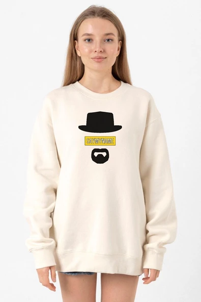 Breaking Bad Yellow Say My Name Head Ekru Kadın 2ip Sweatshirt ürün görseli 1