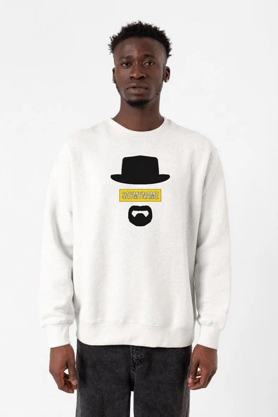 Breaking Bad Yellow Say My Name Head Beyaz Erkek 2ip Sweatshirt ürün görseli 1