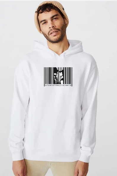 Casablanca Insıde A Barcode Beyaz Erkek 3ip Kapşonlu  Sweatshirt ürün görseli 1