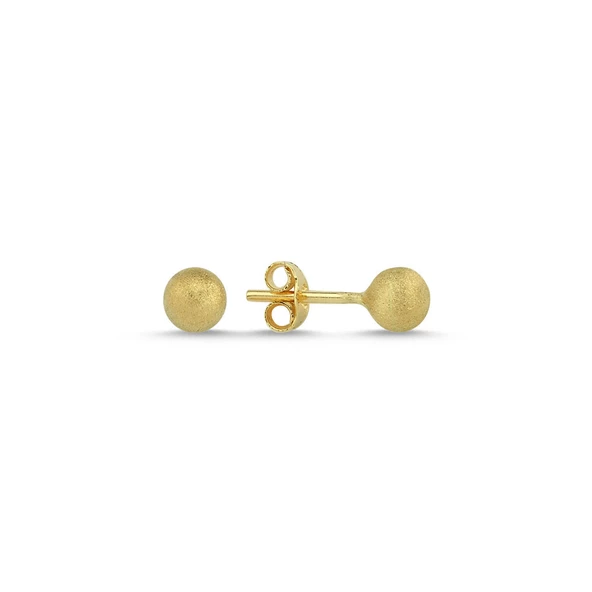 Altın Top Küpe Simli 14K Gold 5,0 mm ürün görseli 1