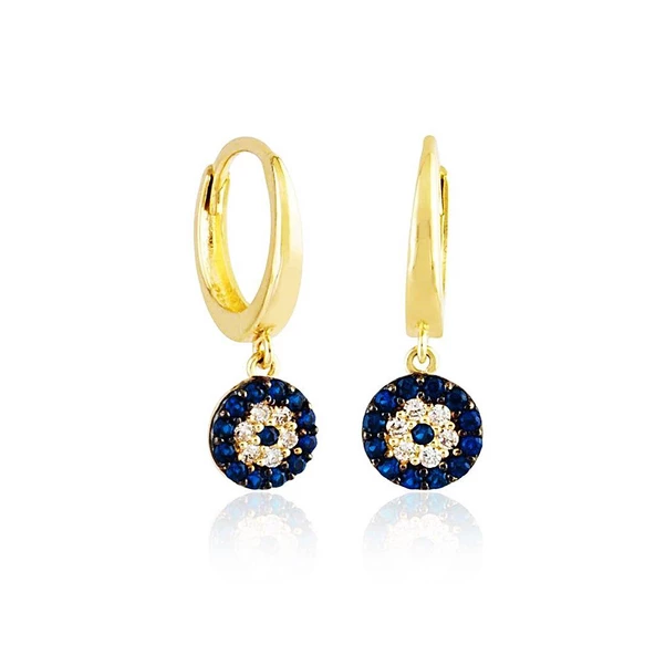Sosyeteli Altın Sallantılı Küpe 14K Gold Taşlı ürün görseli 1