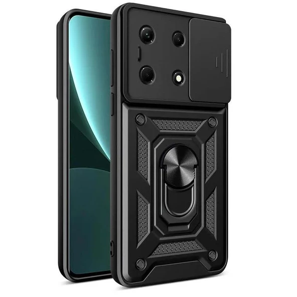 Gpack İnfinix Note 30 Kılıf Sert Silikon Tank Aramid Sürgülü Vega Yüzüklü ürün görseli 1