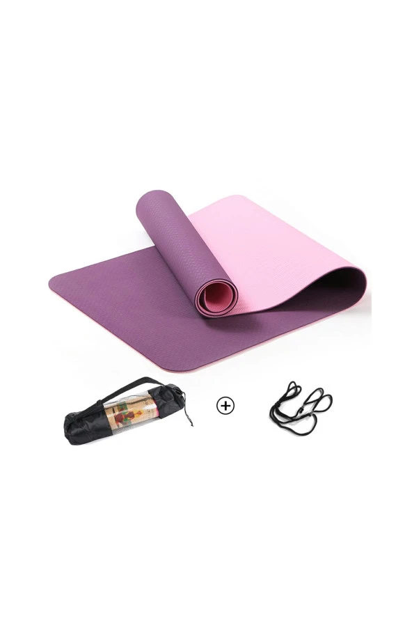 Pilates & Yoga Minderi, Çift Renkli Mat Pembe ürün görseli 1