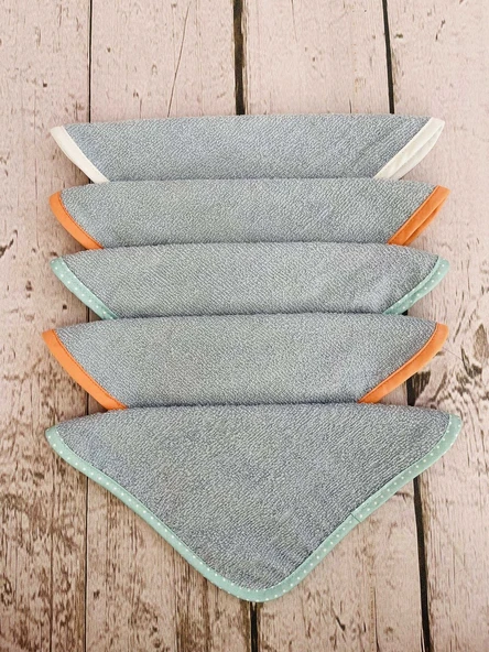 5'li Micro-cotton Bebek Ağız Mendili Önlük Havlu ürün görseli 1