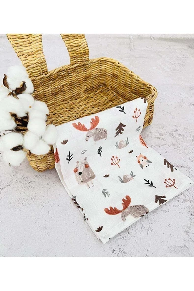 Çok Amaçlı Müslin Bezi Örtü Battaniye 75x75 ürün görseli 1